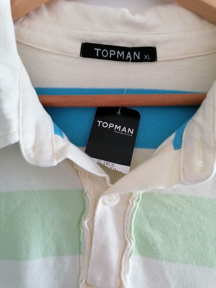 Topman Polo shirt Mens XL 42 To 44 Inch Chest 100% Cotton Fab Colours - Picture 2 of 14